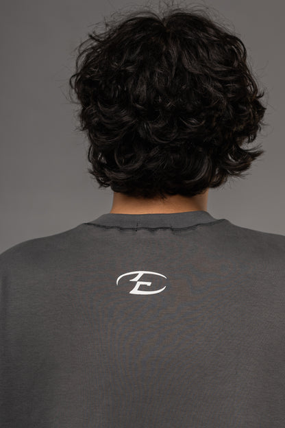 Thugcrow basics boxy fit T-shirt Lead Gray