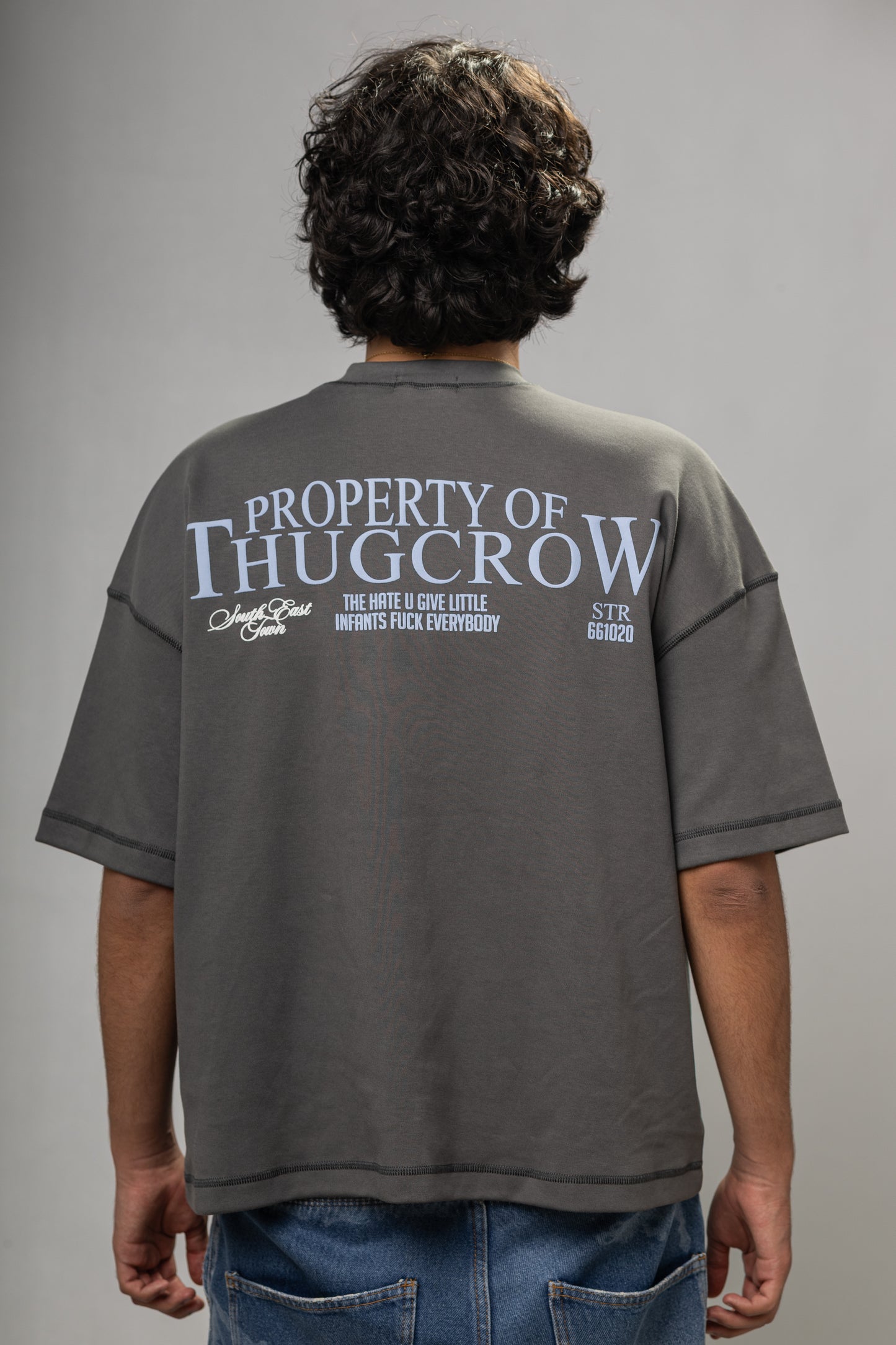 Unbroken Mind Boxy fit Tshirt Lead Gray
