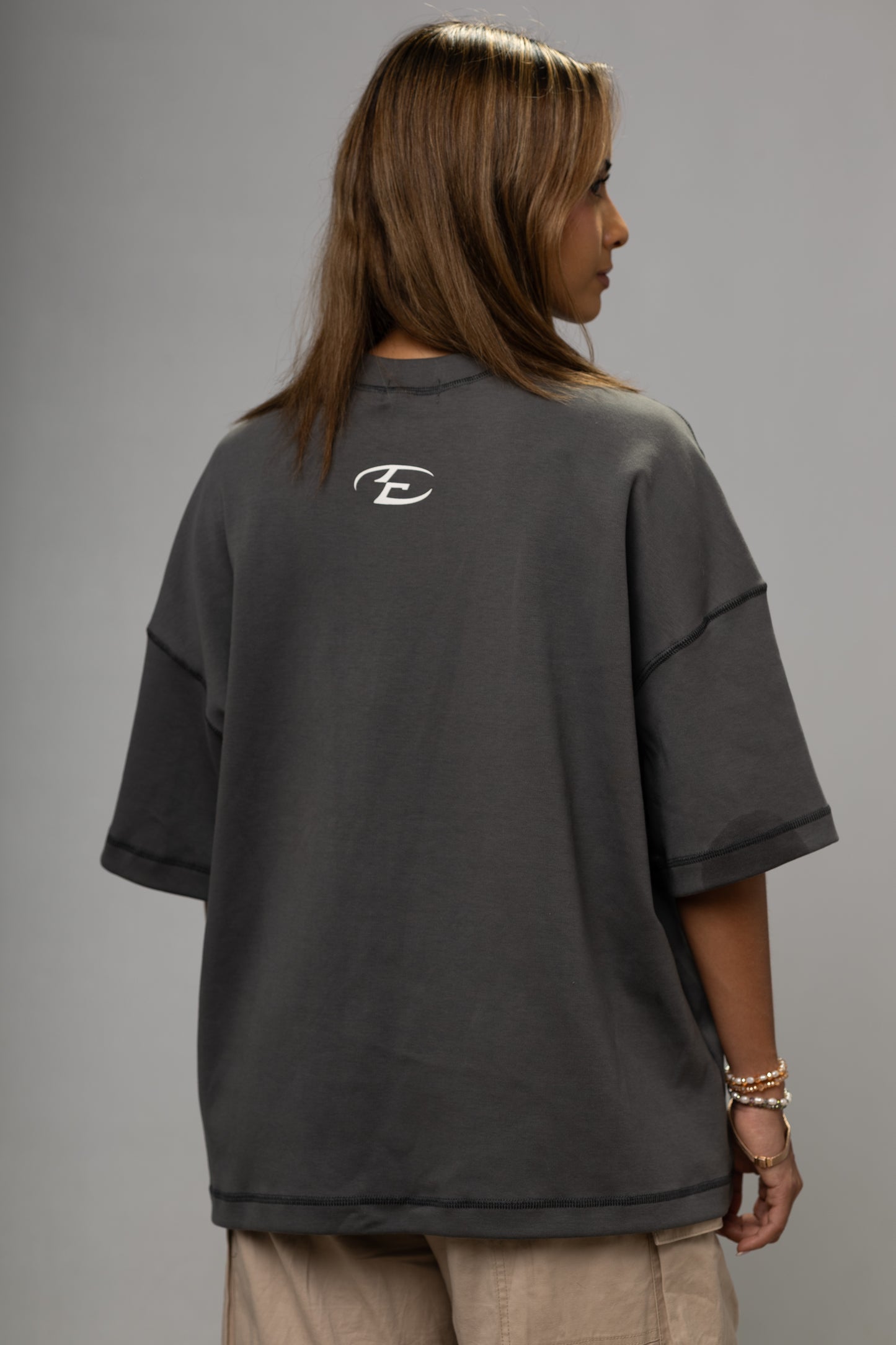 Thugcrow basics boxy fit T-shirt Lead Gray