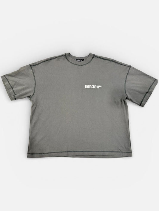Thugcrow basics boxy fit T-shirt Lead Gray